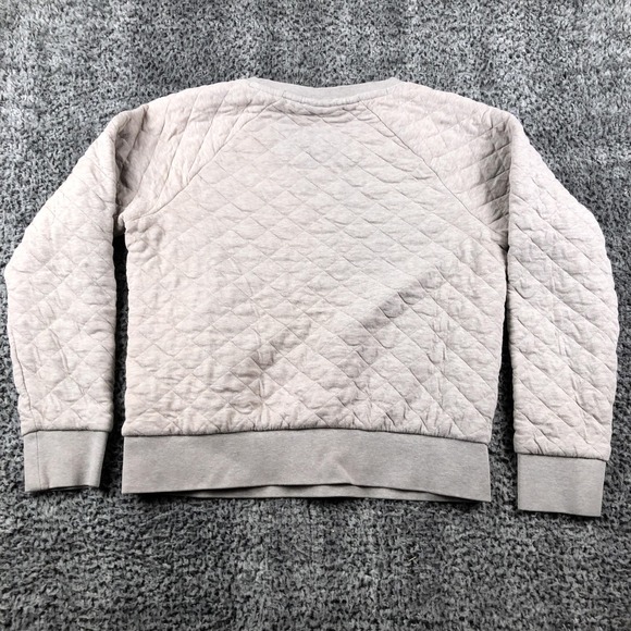 Patagonia Sweatshirt Womens Small Beige Organic Cotton Quilt Crew Pullover Logo - Picture 3 of 12
